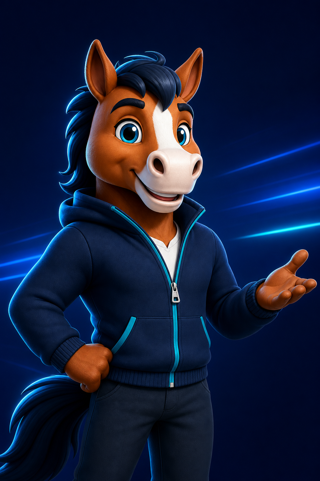 Momentum, the Push Forwards mascot and AI strategy guide